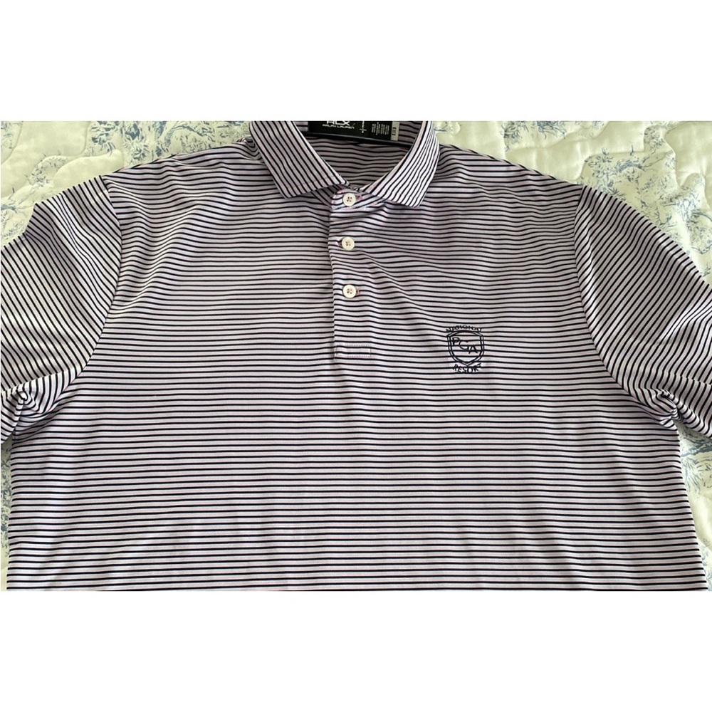 Ralph Lauren Polo Shirt Mens M Blue Pink Golf PGA National Resort Nwot RLX